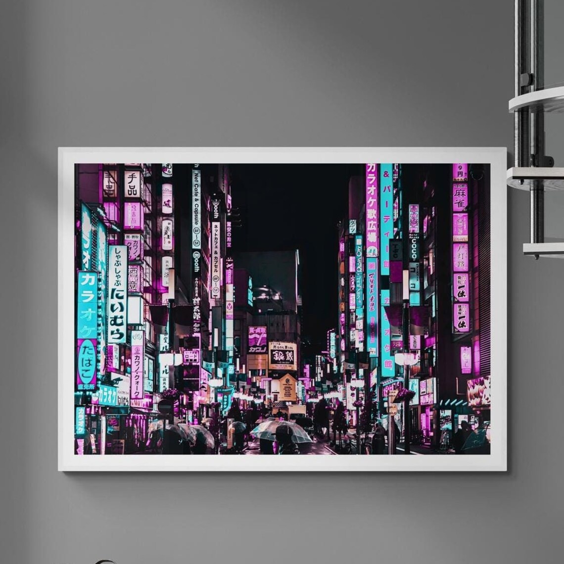 Shinjuku Tokyo Neon Street Night Photography Urban City Wall Art