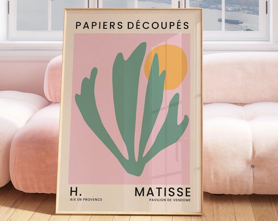Matisse Abstract Print Colourful Wall Art Fun Bold Pink Henri Modern Posters Gift For Lover Living Room
