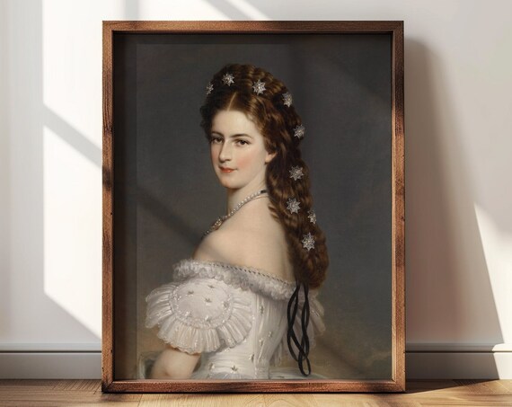 Empress Elisabeth of Austria Star Hair Royal Classical Portrait Poster