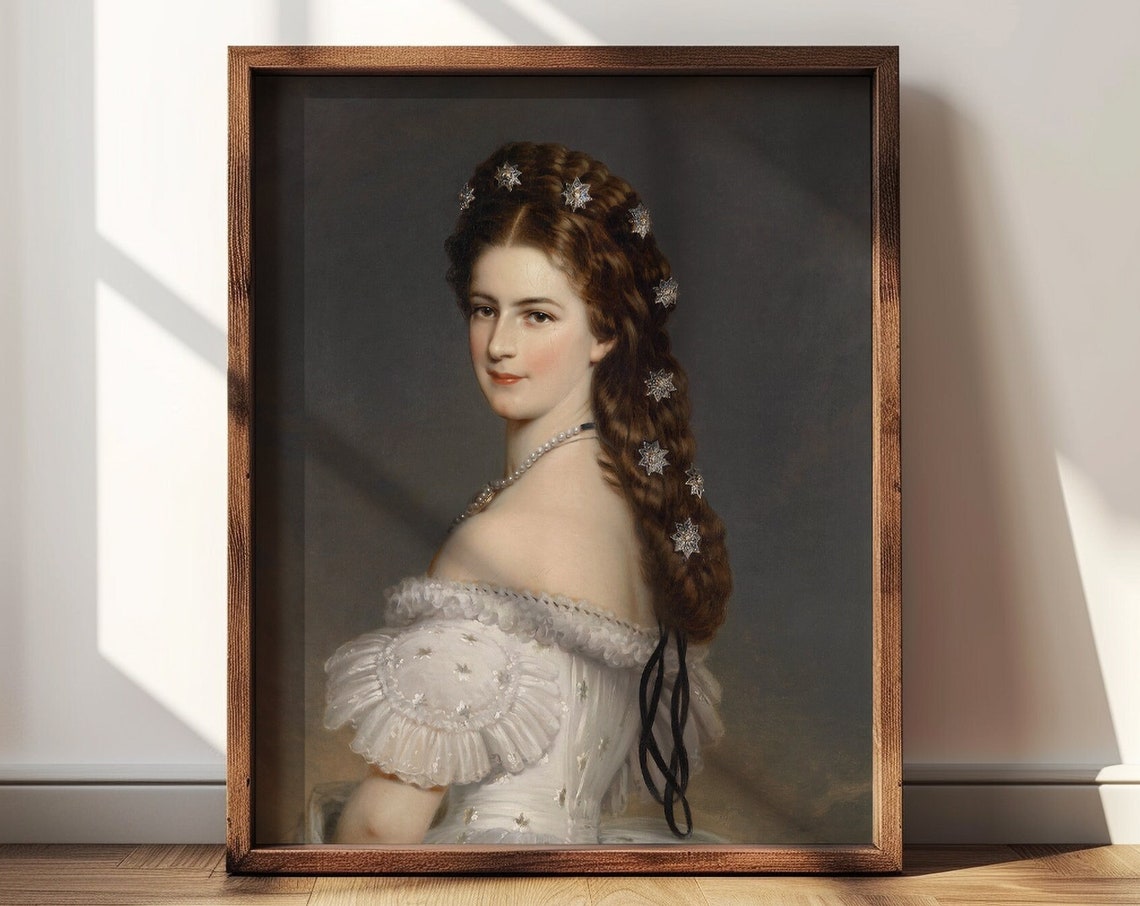 Empress Elisabeth of Austria Star Hair Royal Classical Portrait Poster
