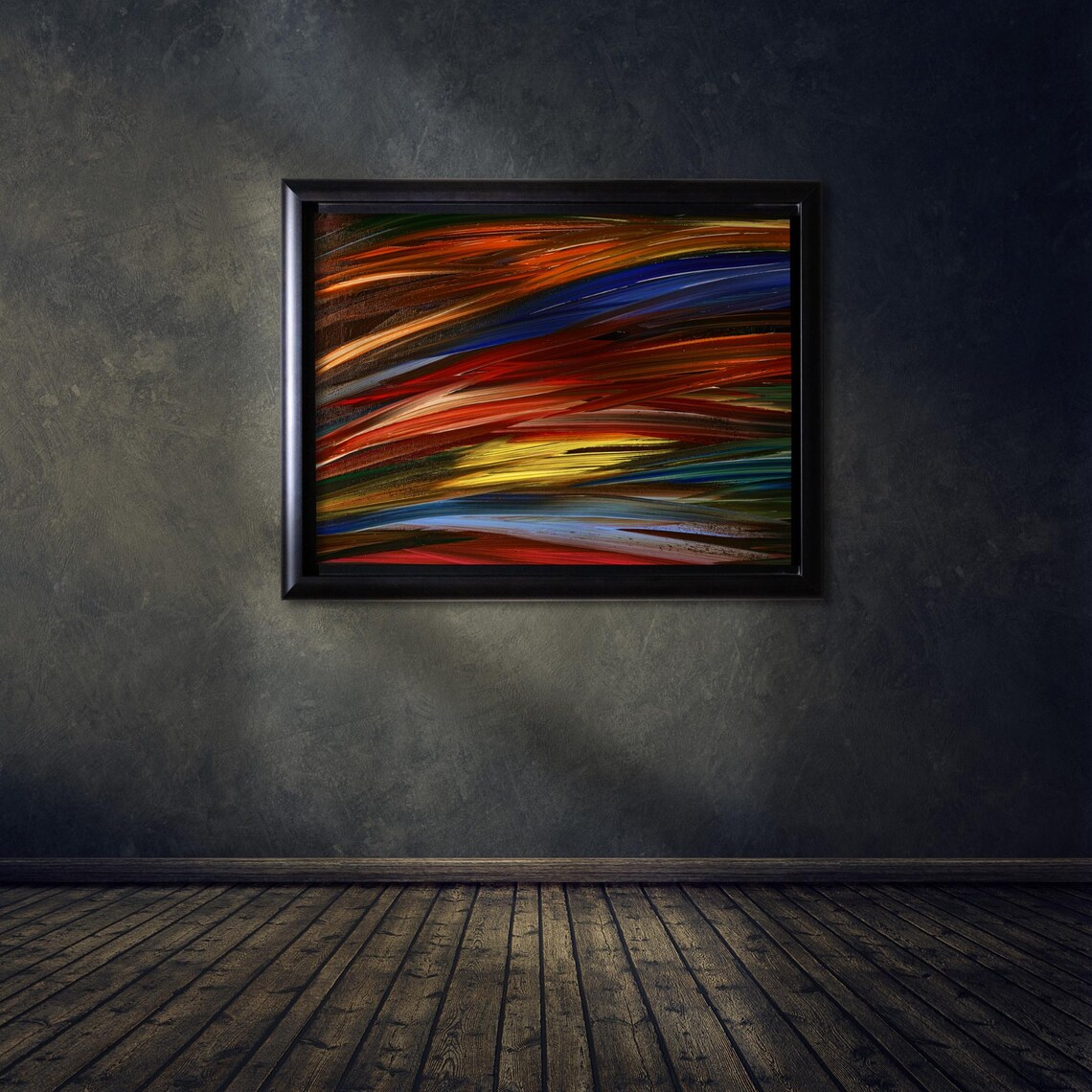 Vibrant Abstract Brush Strokes, Modern Decor - Image 2