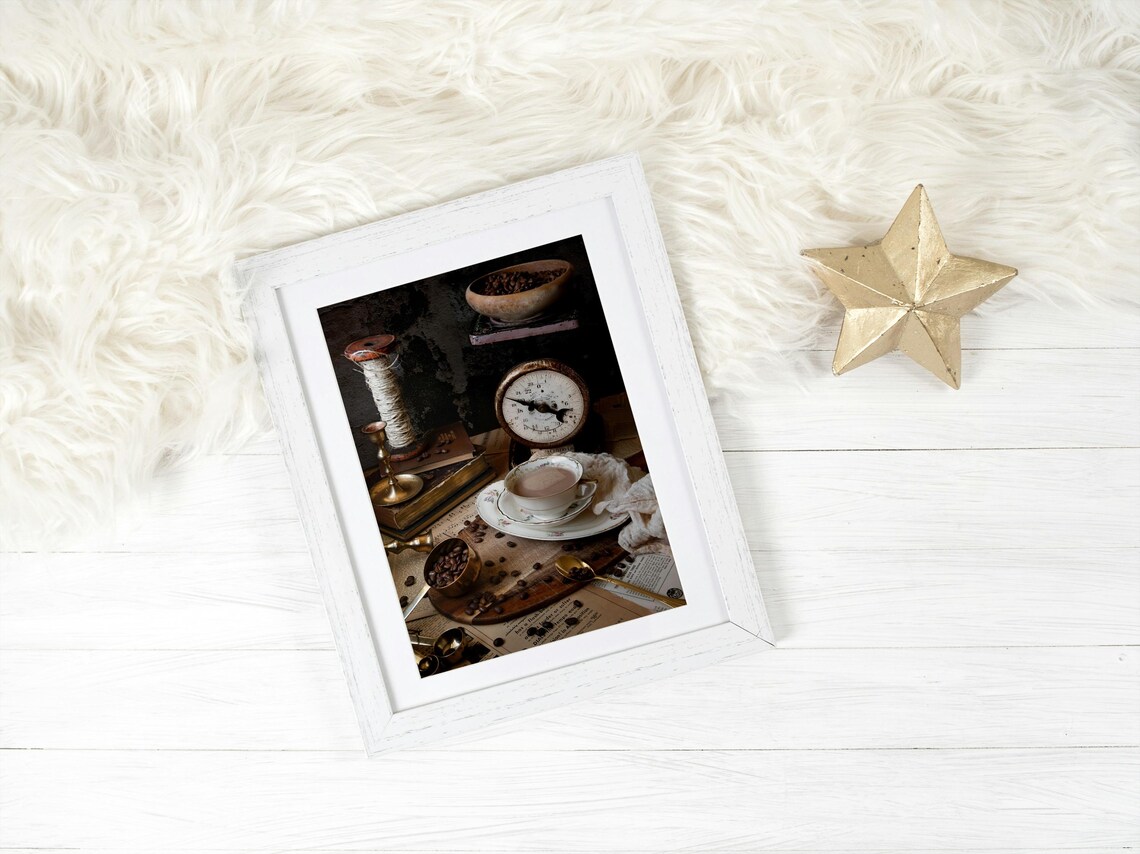 Vintage Coffee Art Print, Rustic Kitchen Decor - Image 2