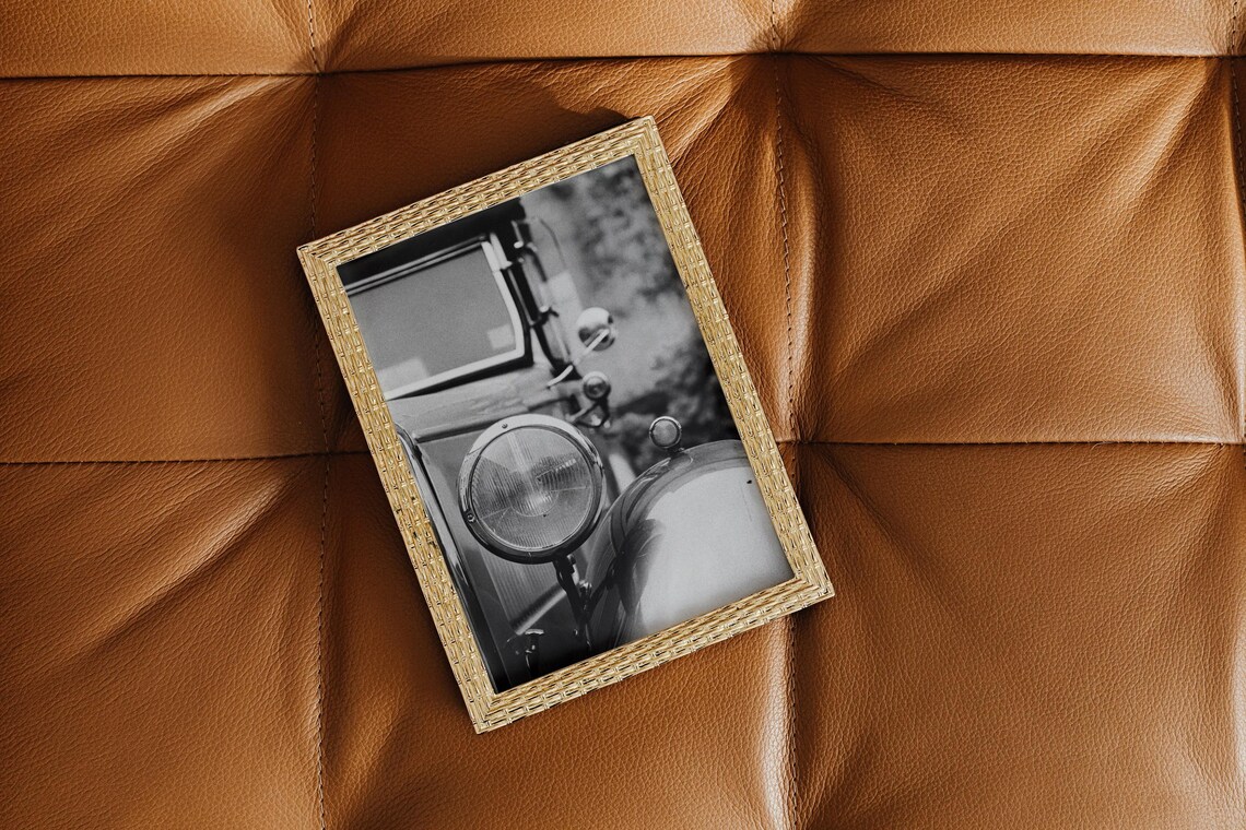 Vintage Car Close-Up, Classic Black And White Photography - Image 5