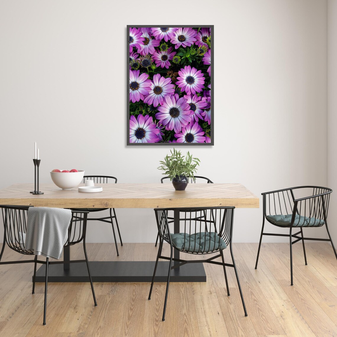 Purple Daisy Botanical Wall Decor, Nature Inspired - Image 3
