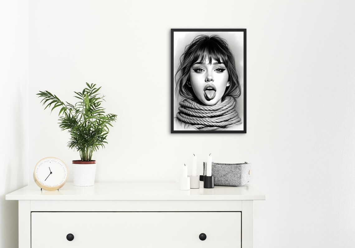 Rebel Spirit, Surreal Female Portrait Art Print - Image 4