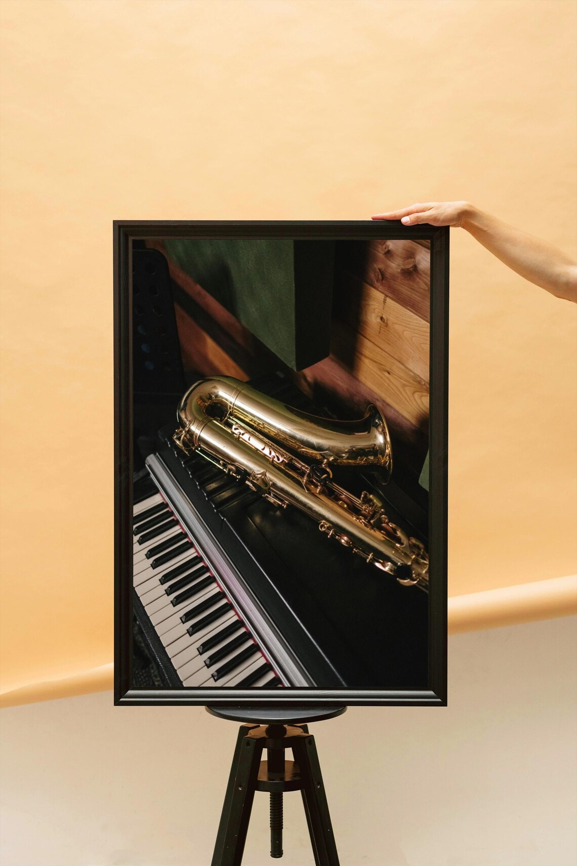 Saxophone And Piano, Elegant Jazz Room Decor - Image 3