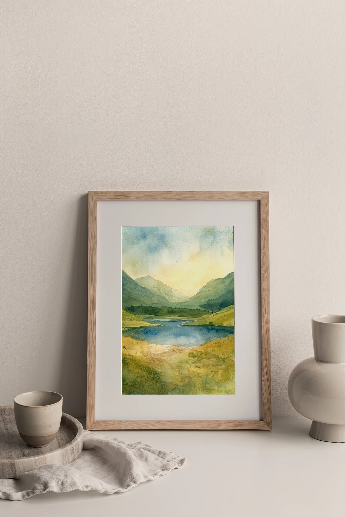 Lake District Watercolor Landscape Art Print, England - Image 4
