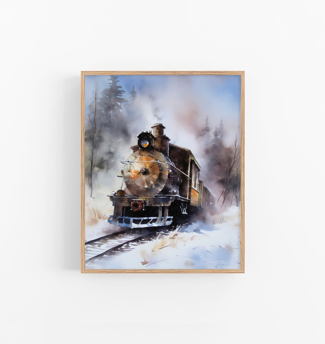 Durango Winter Forest Watercolor Art Print - Image 4