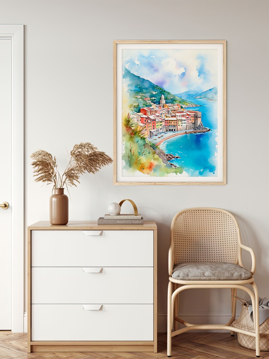 Vernazza Cinque Terre Watercolor Art Print, Italy - Image 3