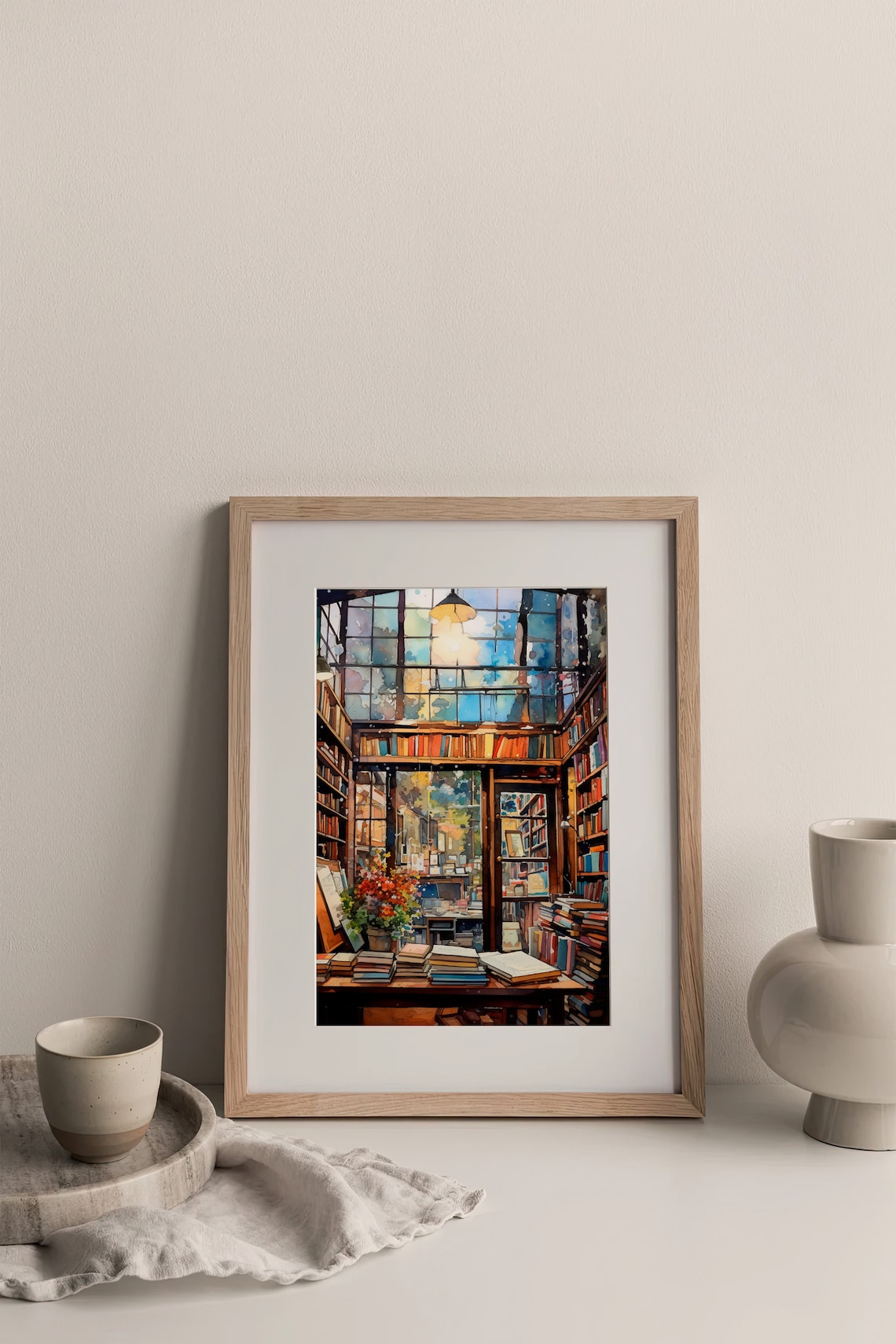 Bookstore Watercolor Painting, New York City Art Print - Image 4
