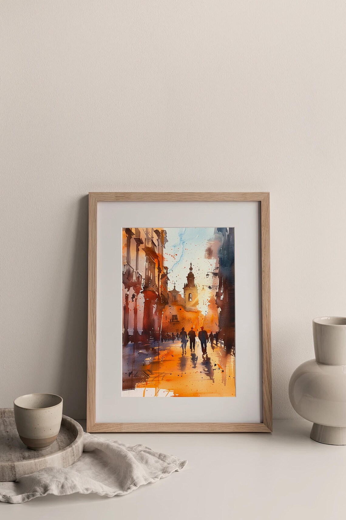 Seville Watercolor Travel Poster, Cityscape Art Print - Image 3