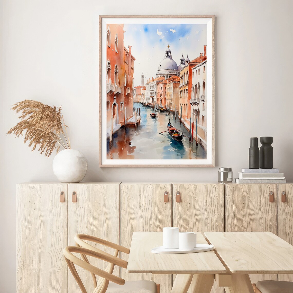 Grand Canal Venice Watercolor Art Print, Cityscape - Image 5