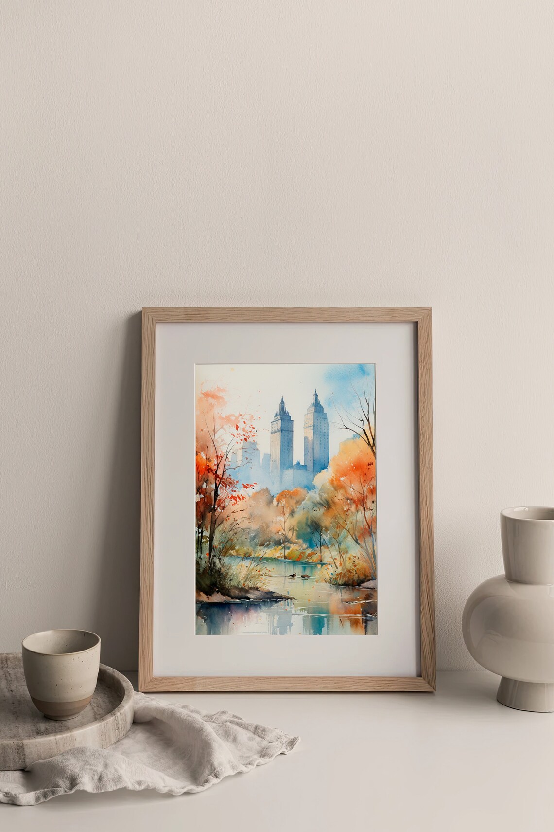 Central Park Watercolor Painting, New York City Travel Poster - Image 3