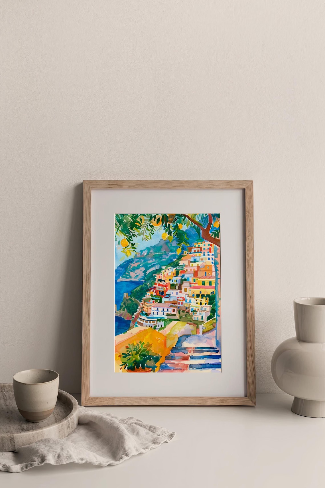Positano Italian Cityscape Travel Poster - Image 3