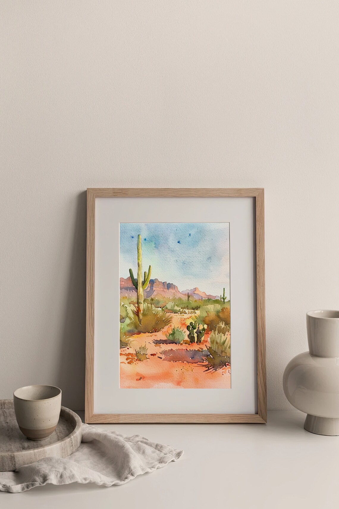 Sedona Arizona Watercolor Landscape Art Print - Image 3