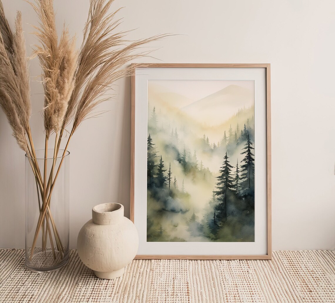 Sierra National Park Watercolor Painting Art Print - Image 3