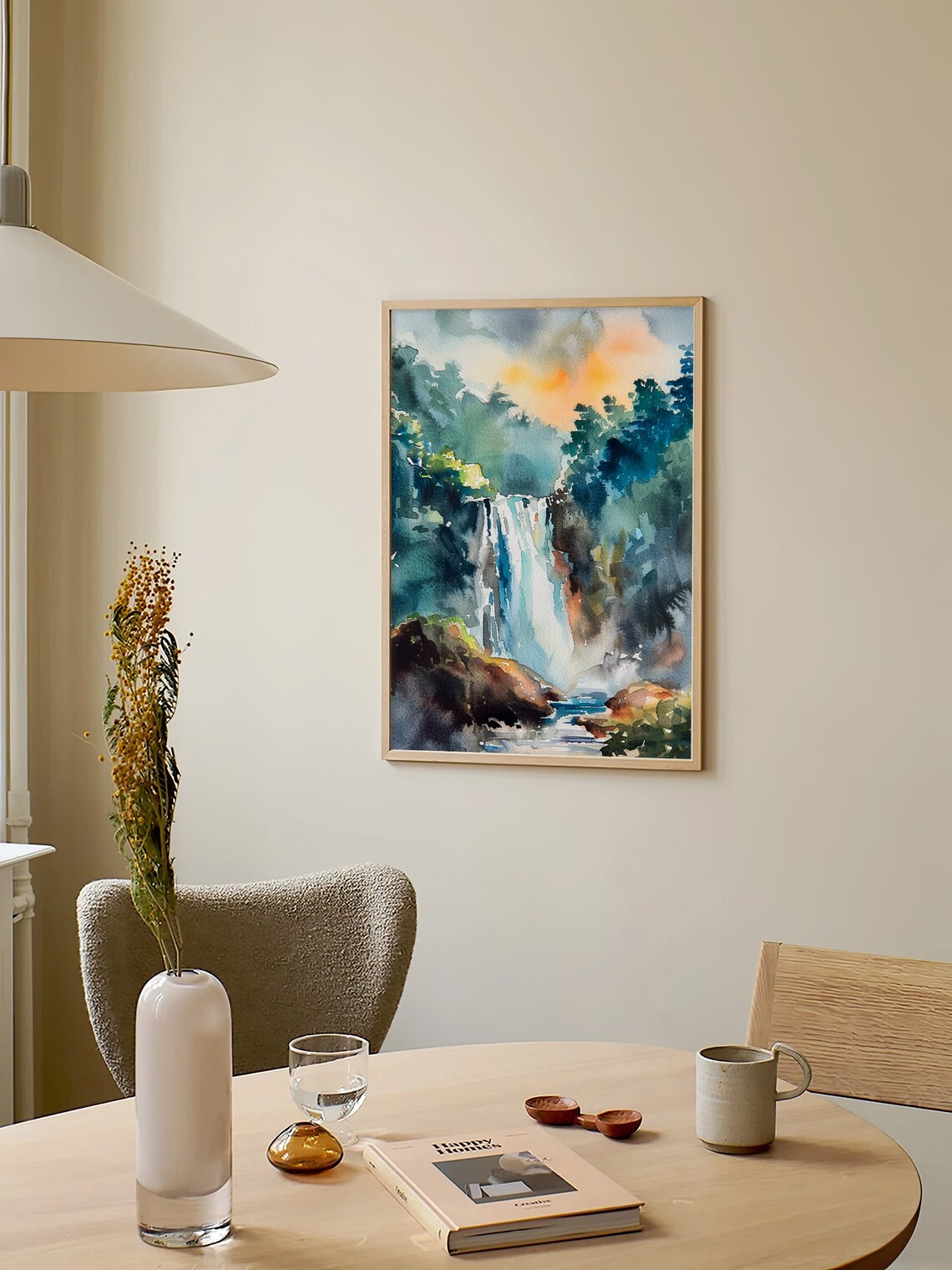 Dollar Glen Waterfalls Watercolor Art Print, Scotland - Image 2