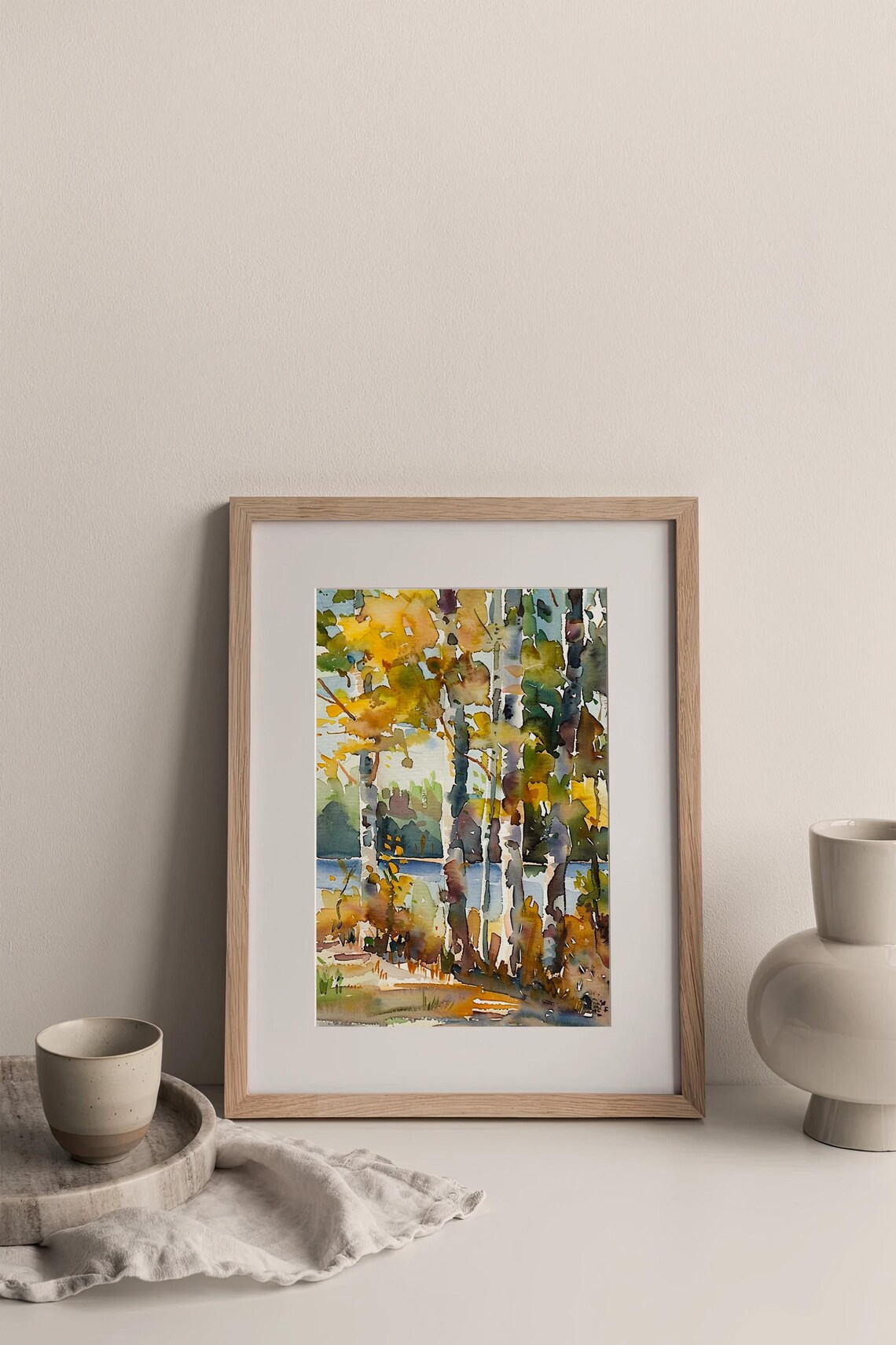 Birch Trees Watercolor Art Print, Aspen Forest - Image 3