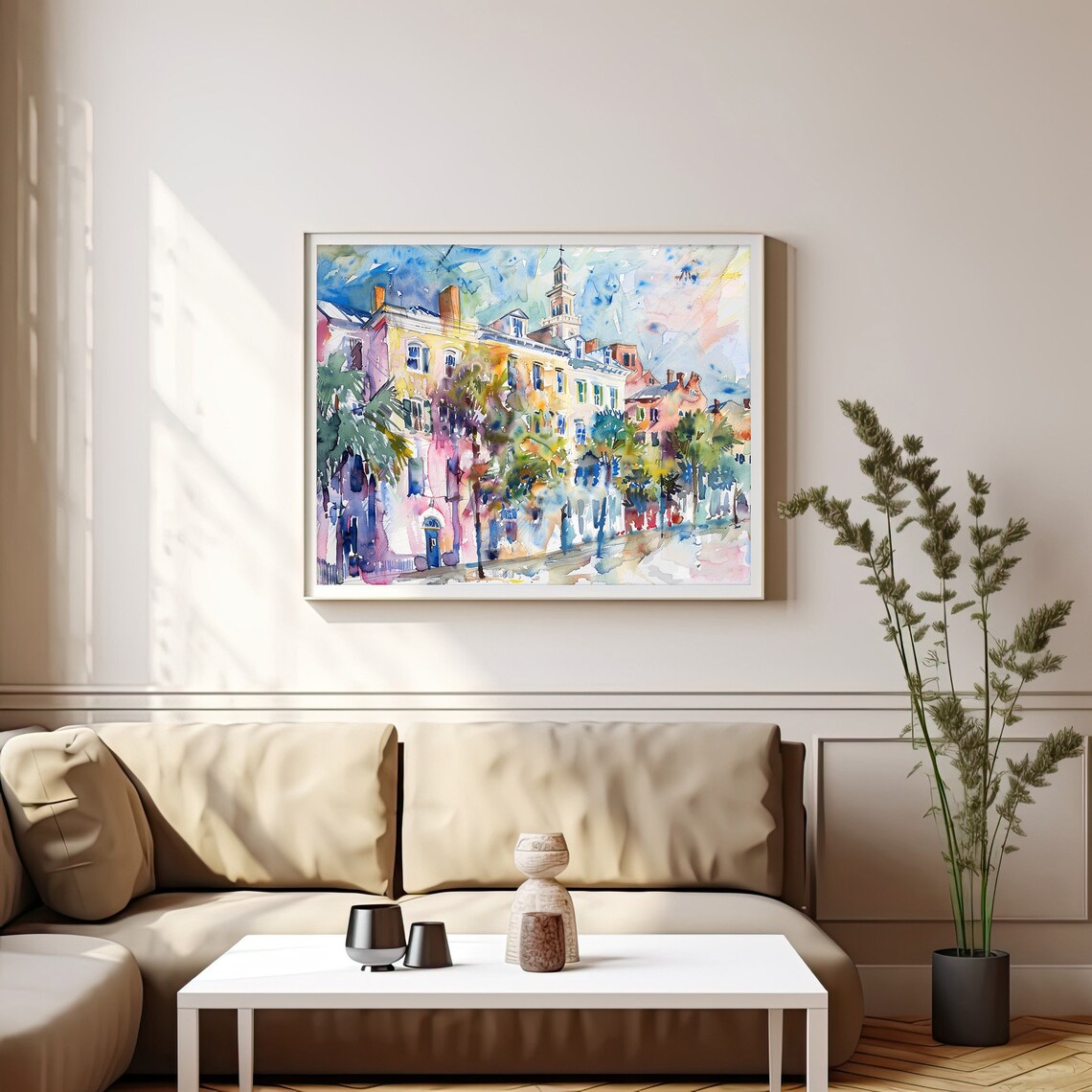Charleston South Carolina Historic Street Watercolor Travel Poster - Image 4