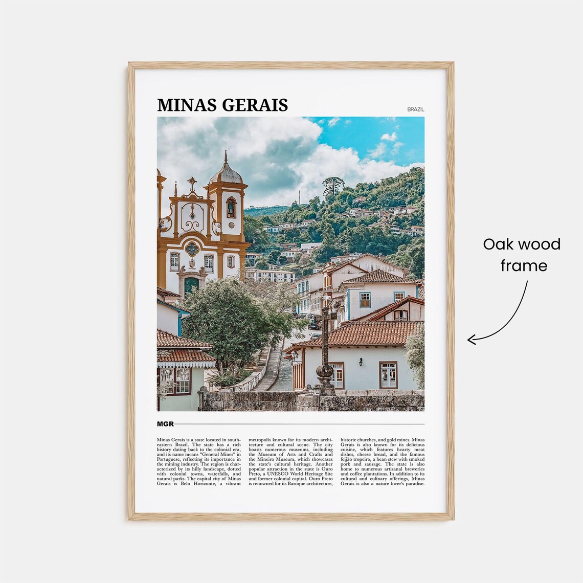 Minas Gerais Travel Poster, Brazil Wall Art Print - Image 3