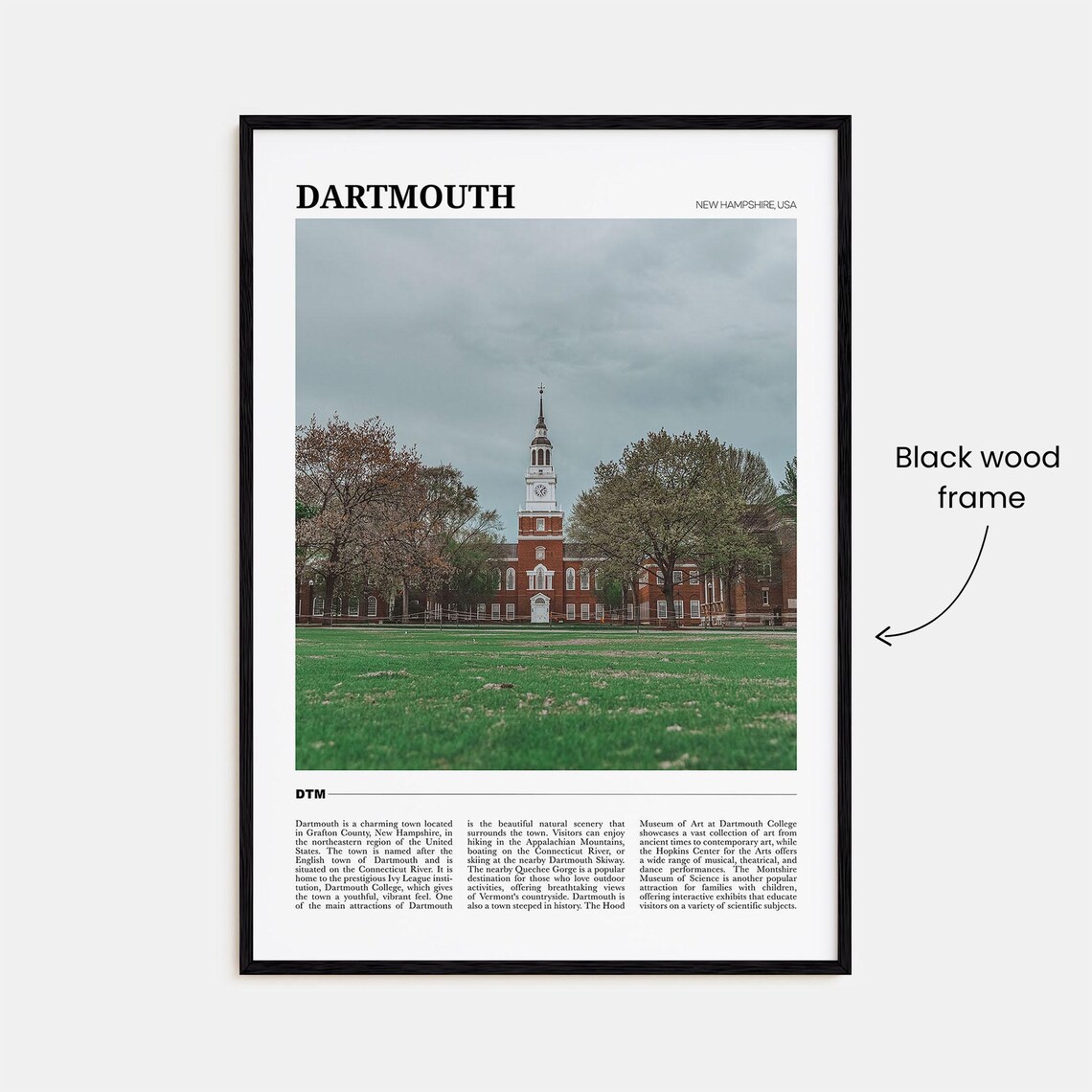 Dartmouth Travel Poster, New Hampshire Art Print - Image 2