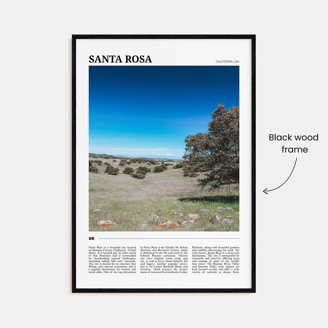 Santa Rosa Travel Poster No 2 Santa Rosa Wall Art Santa Rosa Poster Print Santa Rosa Photo Santa Rosa Decor California Usa - Image 2