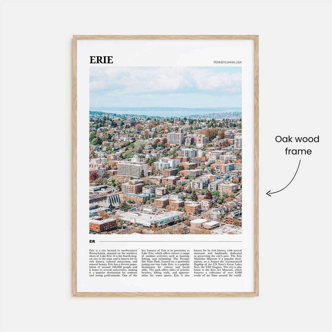 Erie Travel Poster Erie Wall Art Erie Poster Print Erie Photo Erie Decor Pennsylvania Usa - Image 3