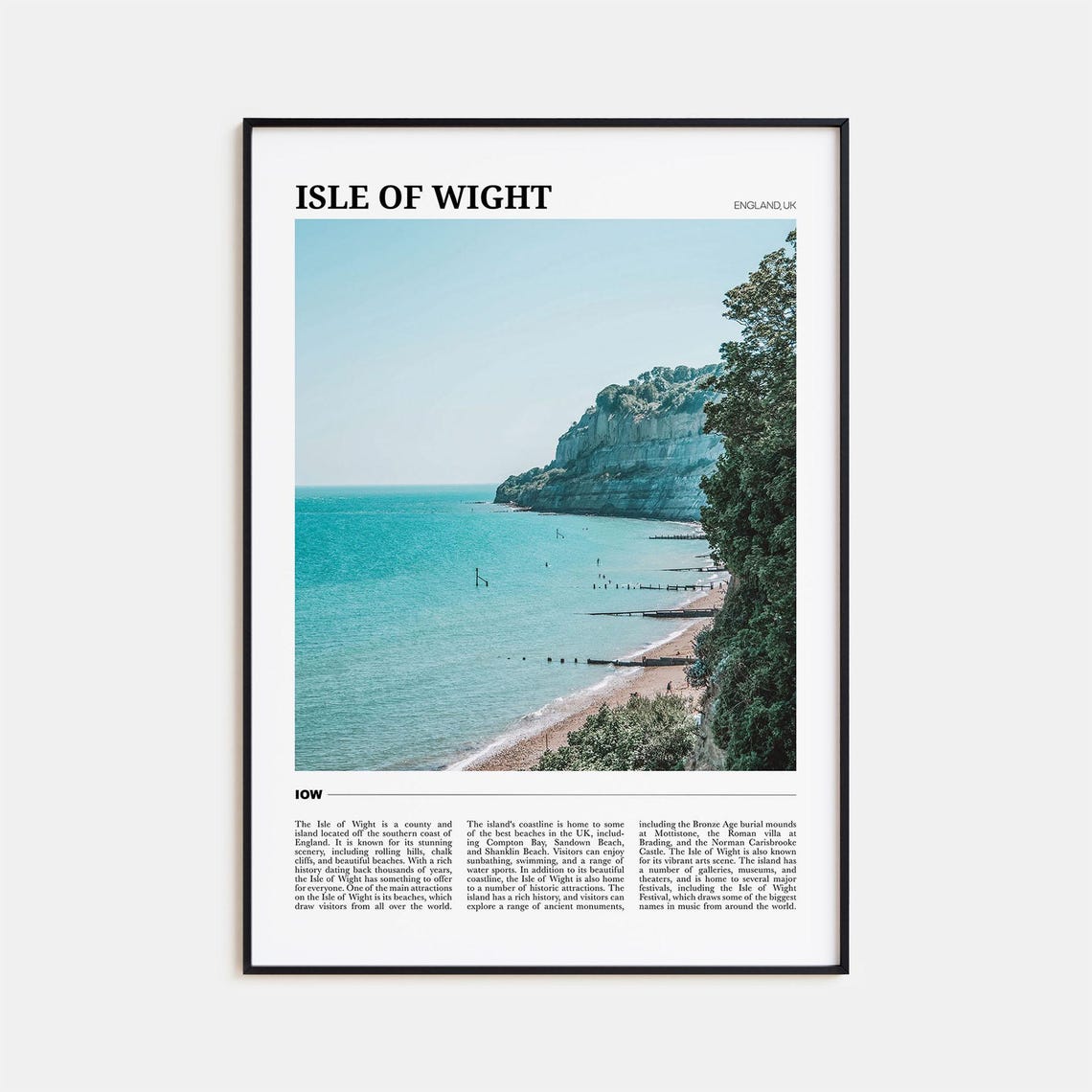 Isle Of Wight Travel Poster Isle Of Wight Wall Art Isle Of Wight Poster Print Isle Of Wight Photo Isle Of Wight Decor England Uk