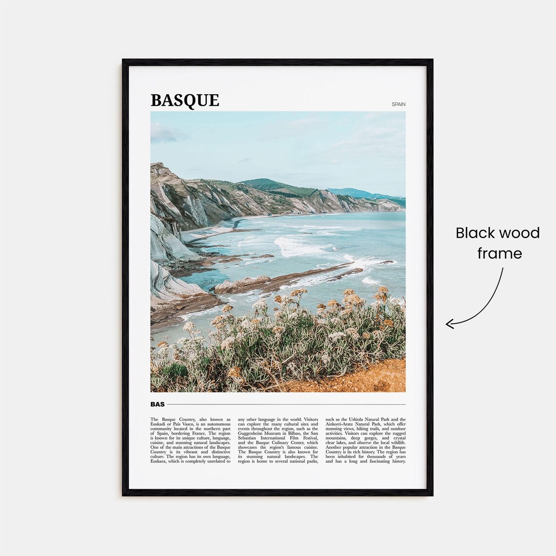 Basque Country Spain Travel Poster Print - Image 2