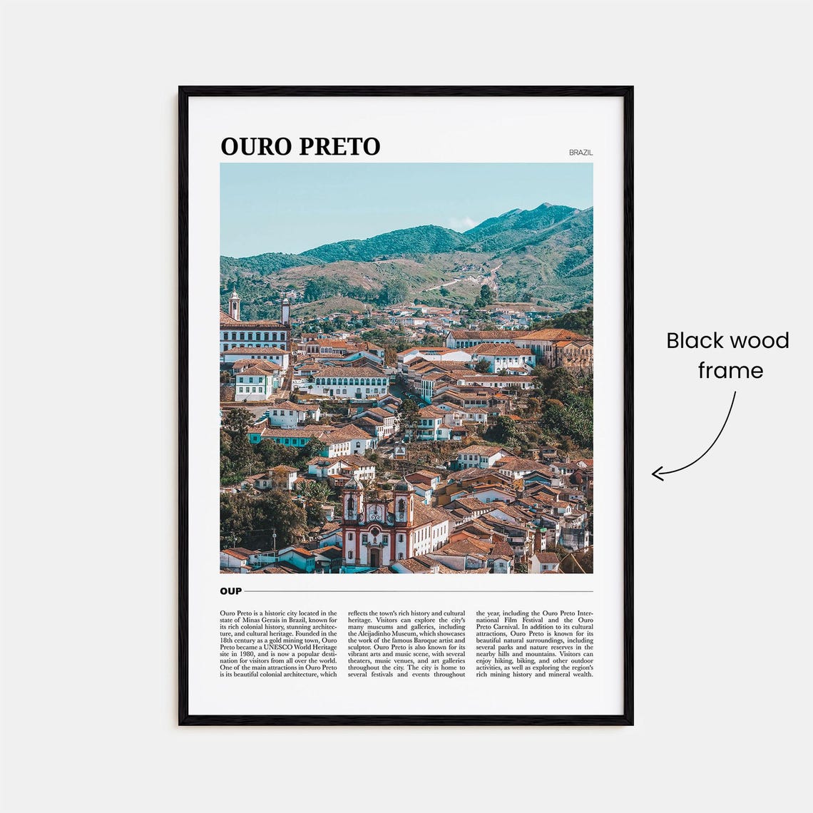 Ouro Preto Travel Poster Ouro Preto Wall Art Ouro Preto Poster Print Ouro Preto Photo Ouro Preto Decor Brazil - Image 2