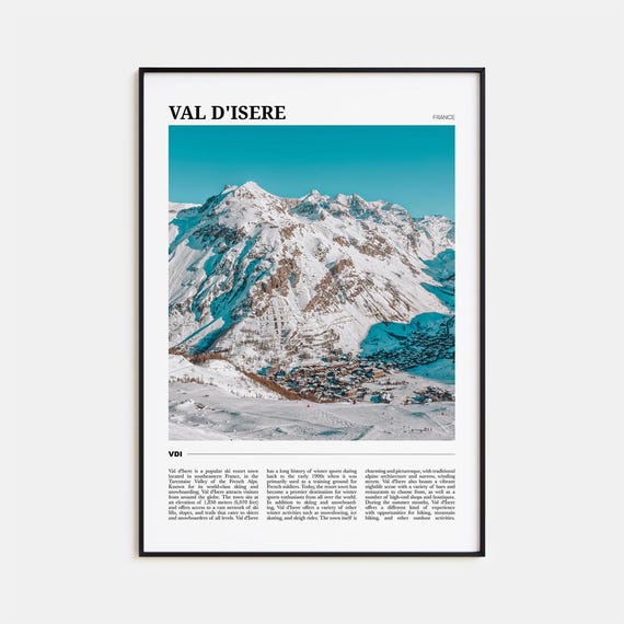 Val Disere Travel Poster, France Wall Art Print