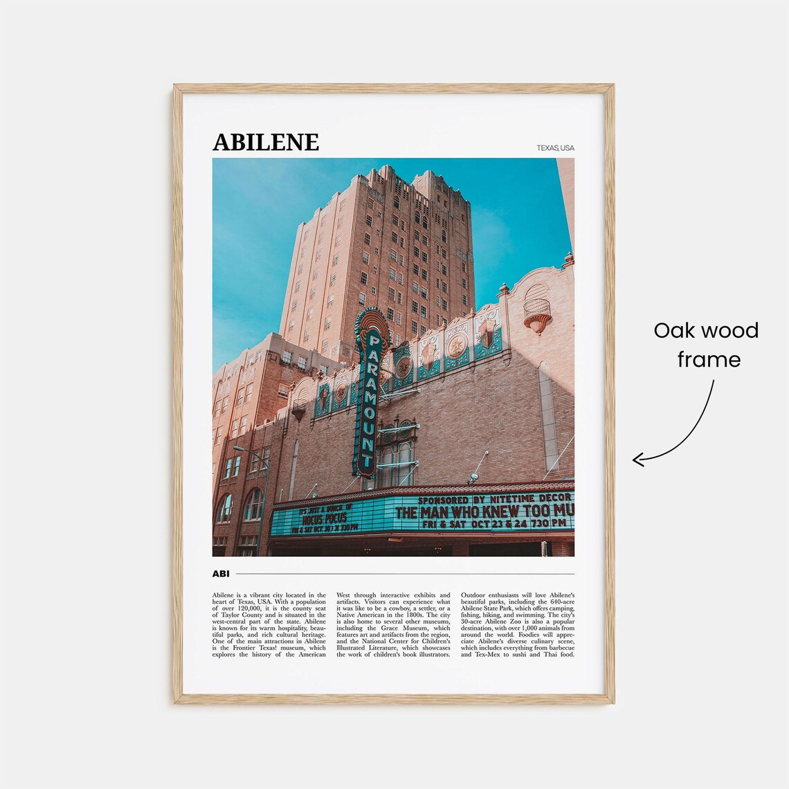 Abilene Travel Poster, Texas USA Art Print - Image 3