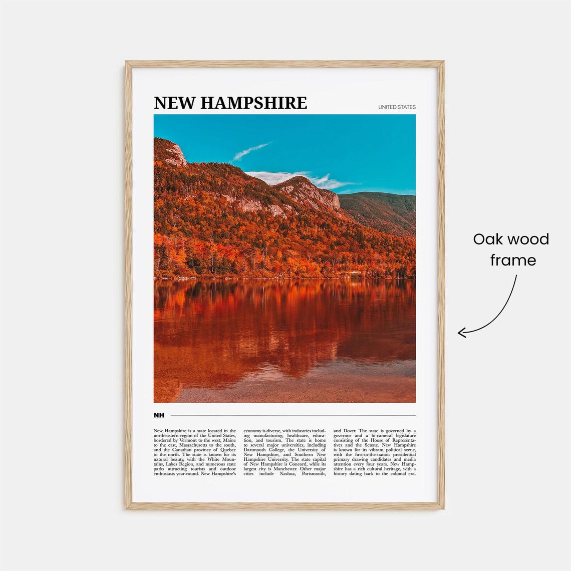 New Hampshire Travel Poster No 1 New Hampshire Wall Art New Hampshire Poster New Hampshire Photo New Hampshire Decor United States - Image 3