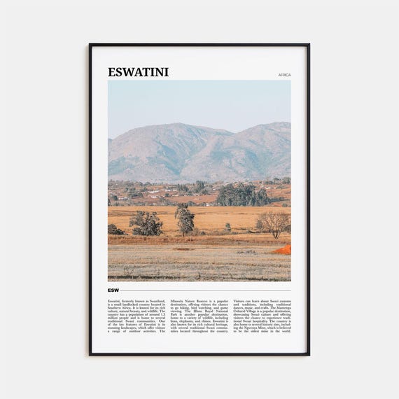 Eswatini Travel Poster Eswatini Wall Art Eswatini Poster Print Eswatini Photo Eswatini Decor Africa