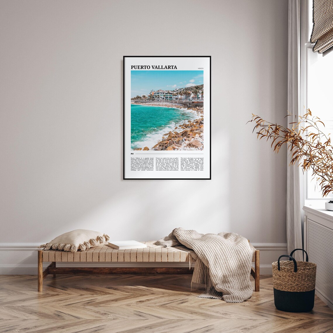 Puerto Vallarta Mexico Pacific Coast Rocky Beach Travel Poster - Image 4