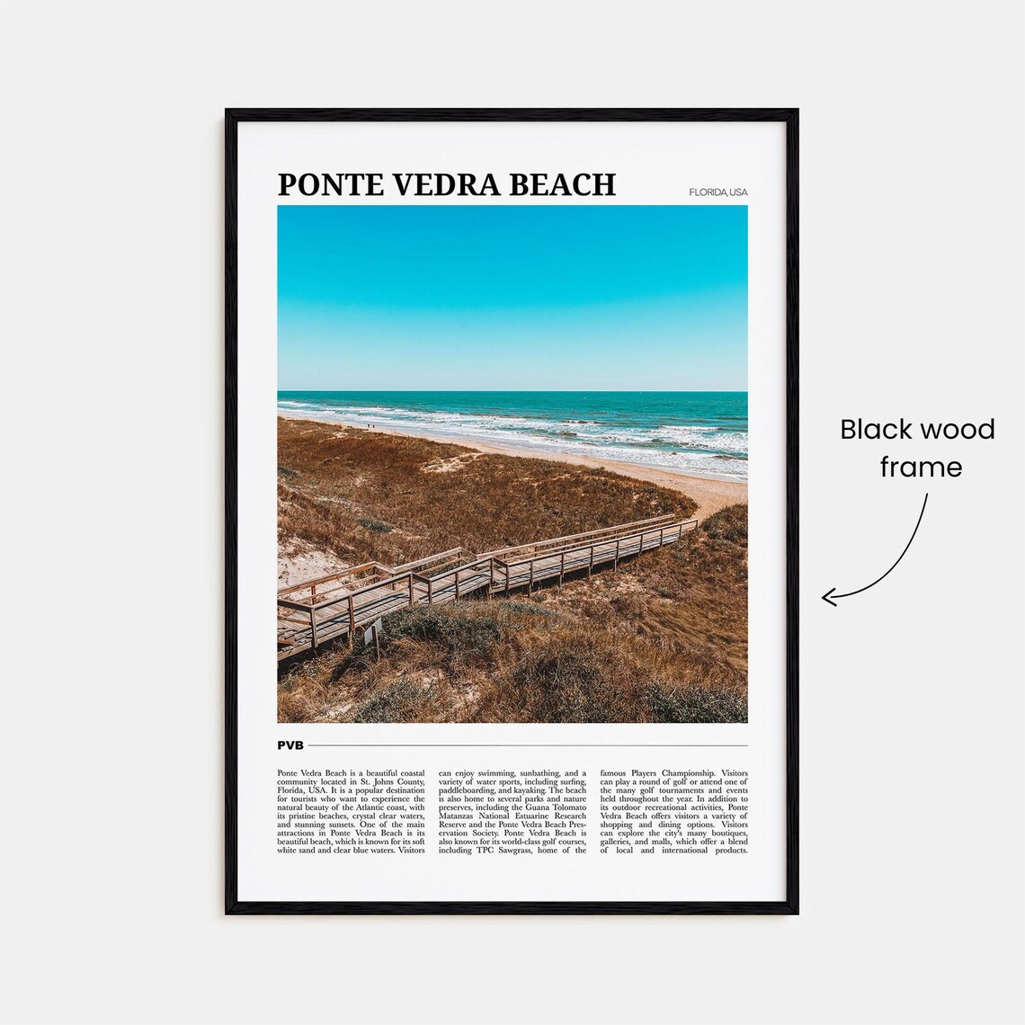 Ponte Vedra Beach Travel Poster, Coastal Place Print - Image 2