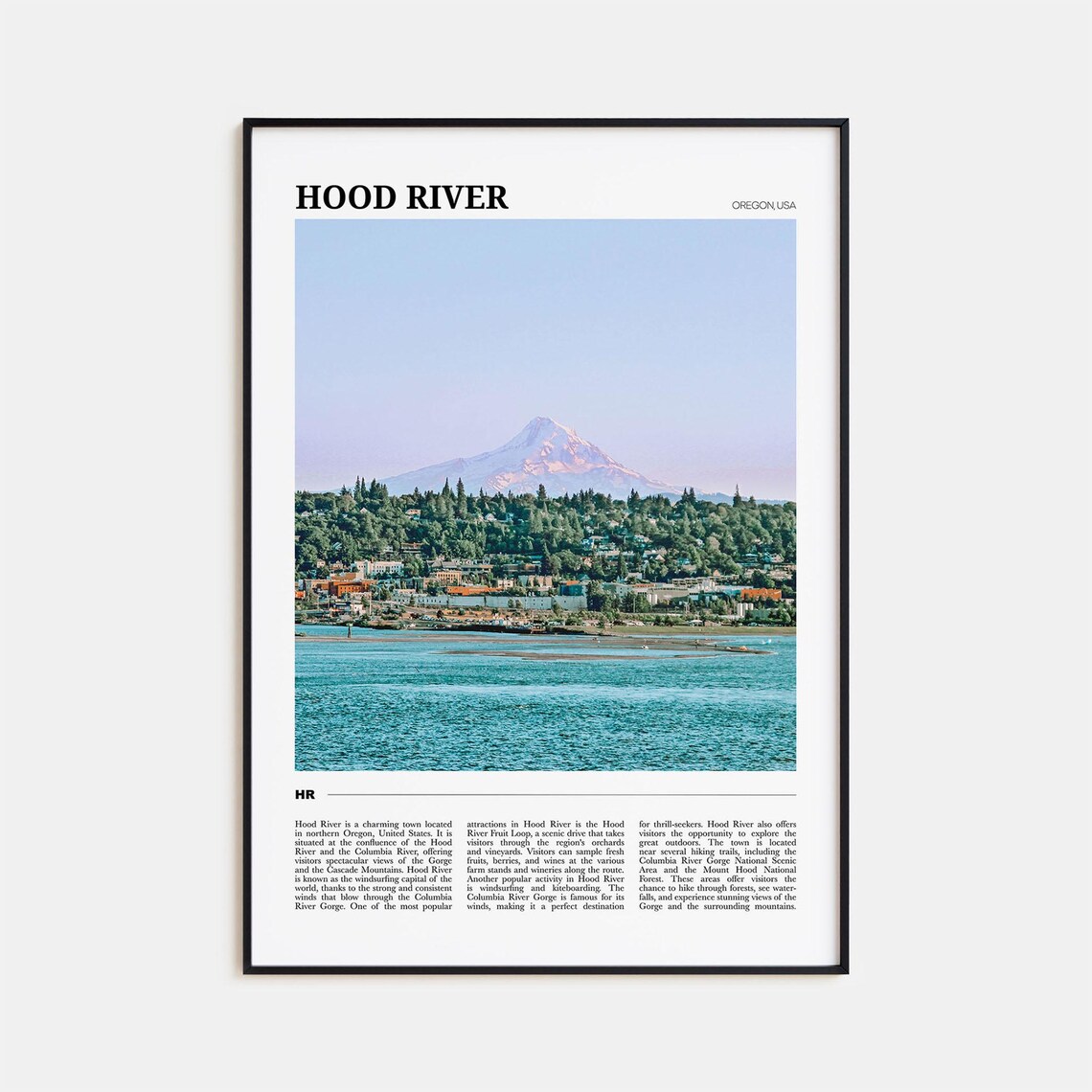 Hood River Travel Poster, Oregon Place Print