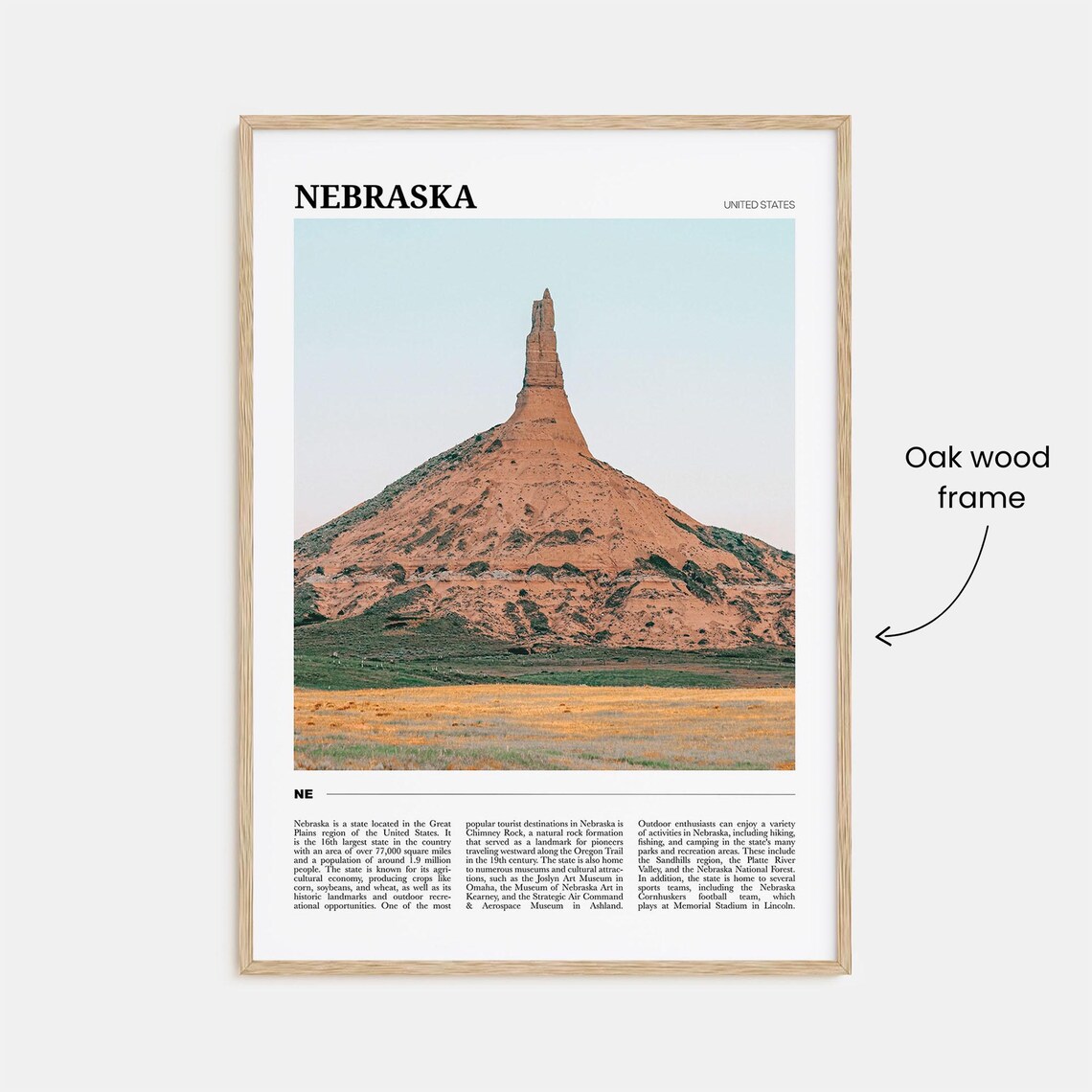 Nebraska Travel Poster No 1, USA Travel Poster - Image 3