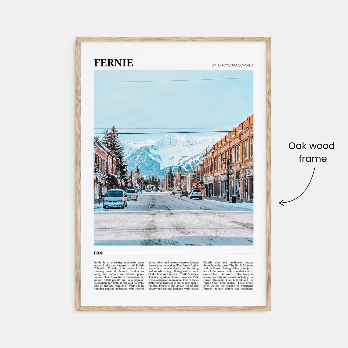 Fernie Photo British Columbia Canada Travel Poster - Image 3