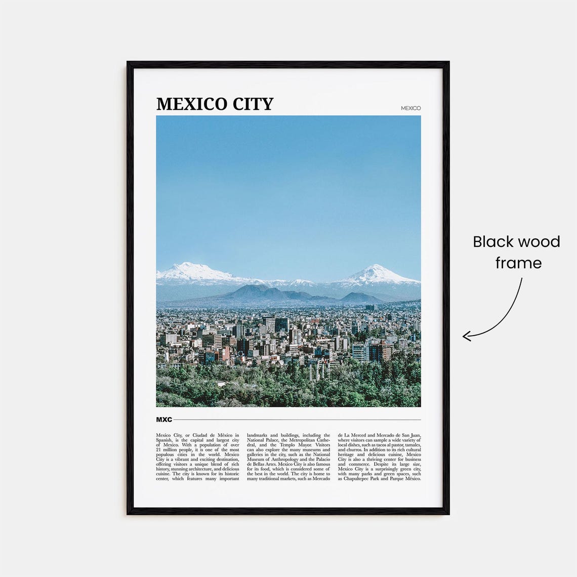 Mexico City Travel Poster No 2 Mexico City Wall Art Mexico City Poster Print Mexico City Photo Mexico City Decor Mexico - Image 2