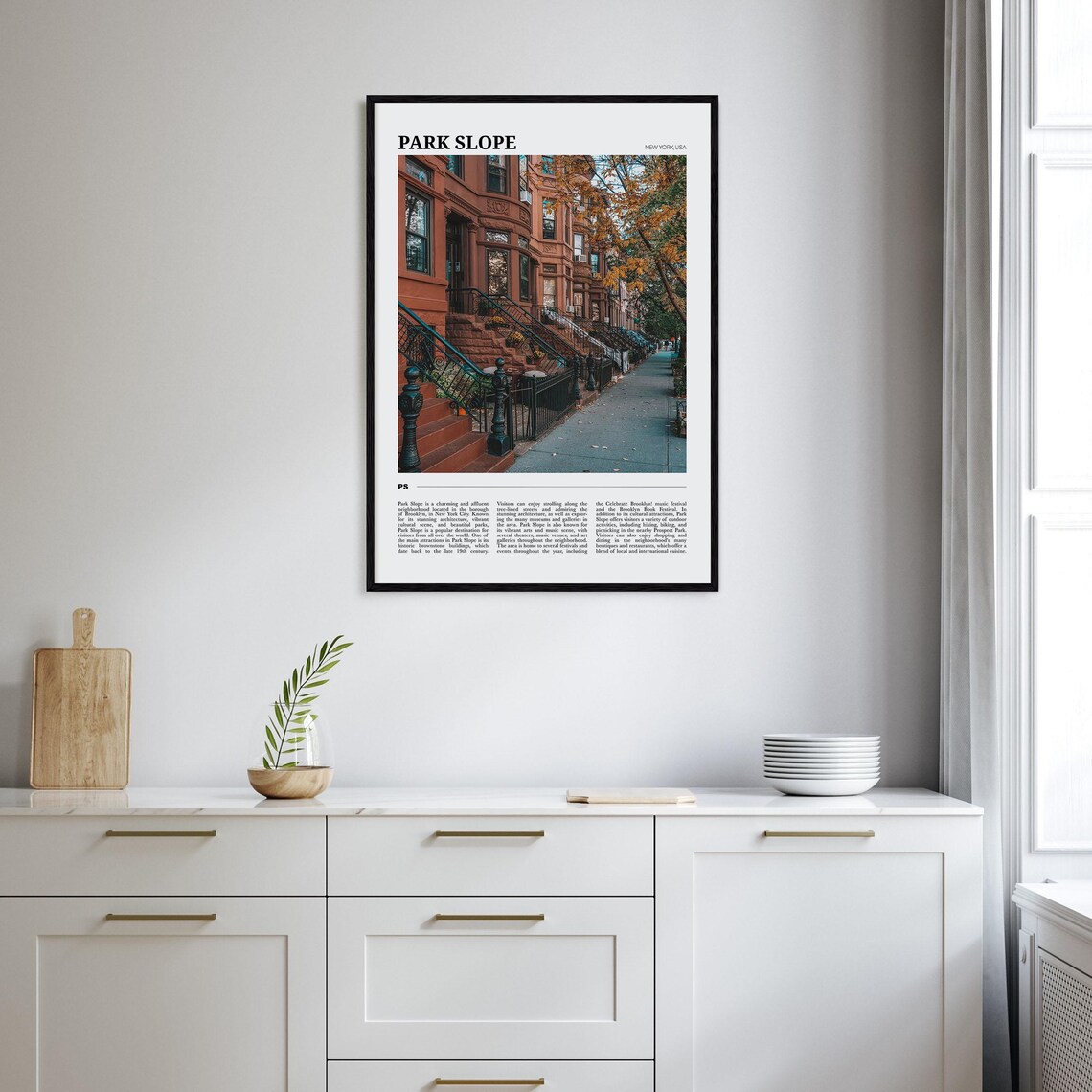 Park Slope Travel Poster, New York USA Art Print - Image 2