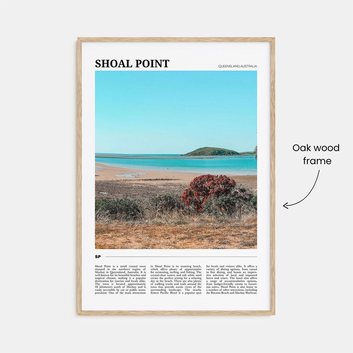 Shoal Point Queensland Australia Sandy Beach Headland Coast Poster - Image 3
