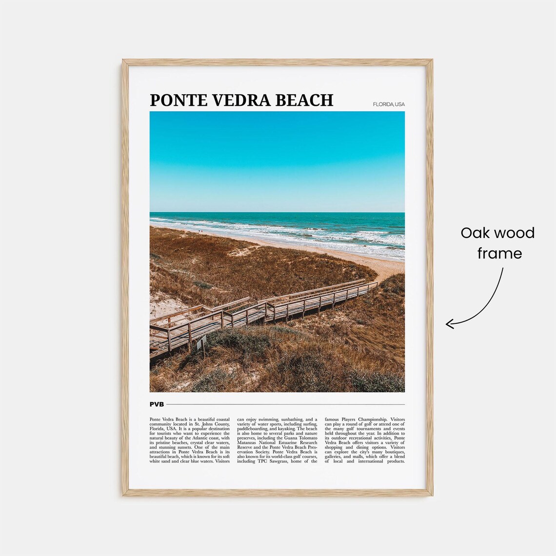 Ponte Vedra Beach Travel Poster, Coastal Place Print - Image 3