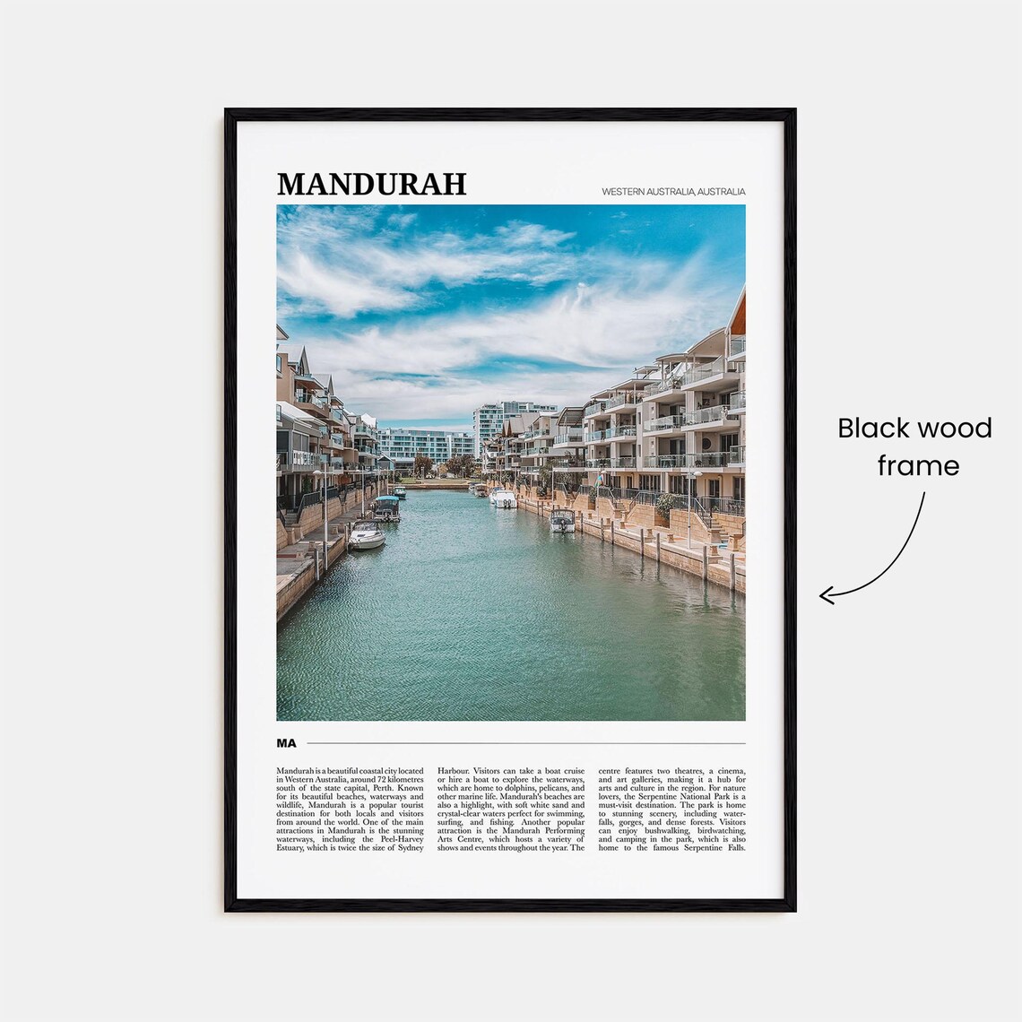 Mandurah Western Australia Canal Waterfront Homes Travel Poster - Image 2