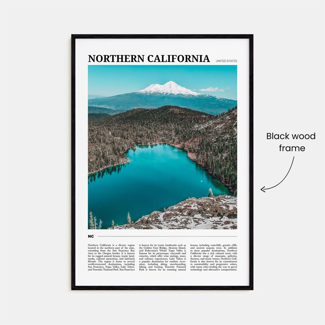 Northern California Travel Poster, Regional Wall Art - Image 2