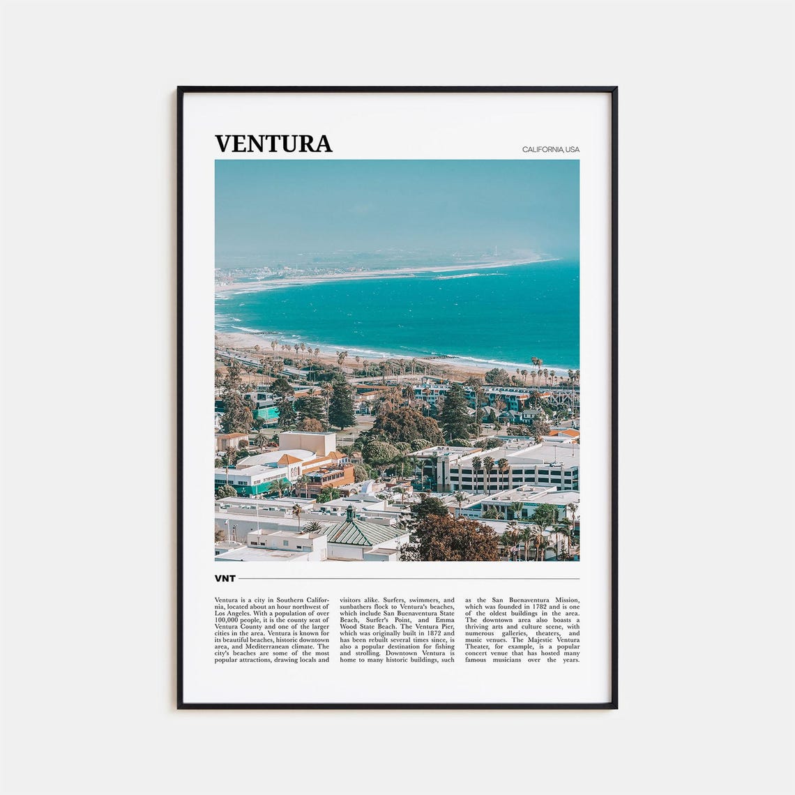 Ventura Travel Poster No 2 Ventura Wall Art Ventura Poster Print Ventura Photo Ventura Decor California Usa