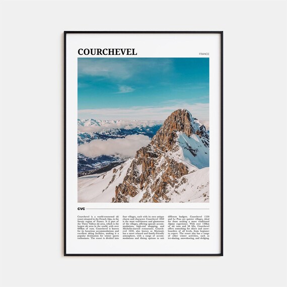 Courchevel Travel Poster Courchevel Wall Art Courchevel Poster Print Courchevel Photo Courchevel Decor France