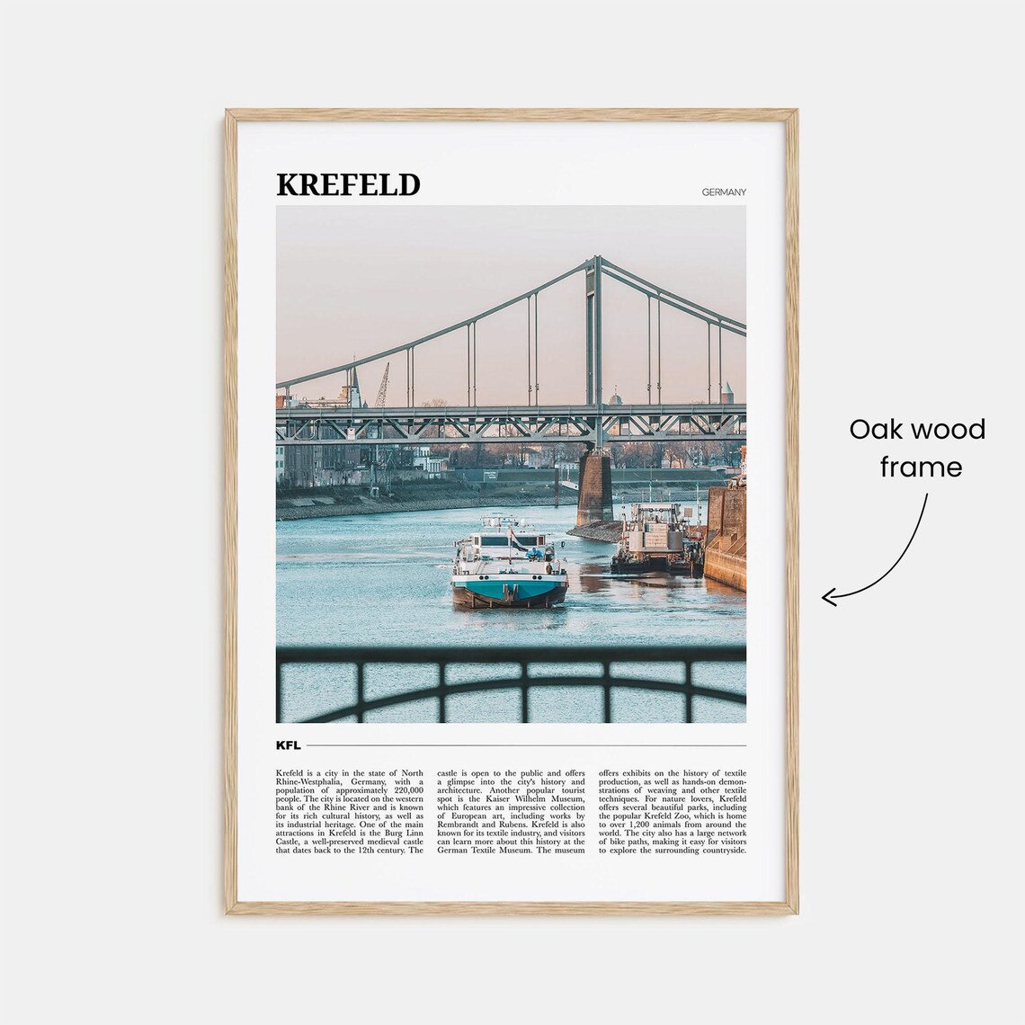 Krefeld Travel Poster, Germany Wall Art Print - Image 3