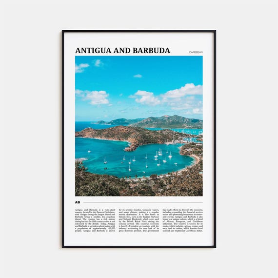 Antigua And Barbuda Travel Poster Antigua And Barbuda Art Antigua And Barbuda Poster Print Photo Antigua And Barbuda Decor Caribbean