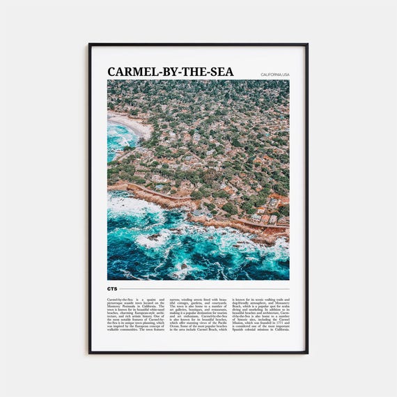 Carmel By The Sea Travel Poster, California USA